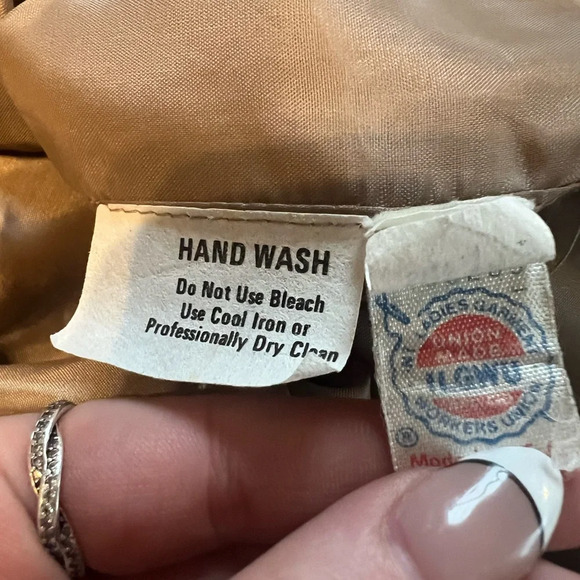 Women's Abe Schrader suede leather button Jacket taupe made in the US one size - Picture 5 of 6